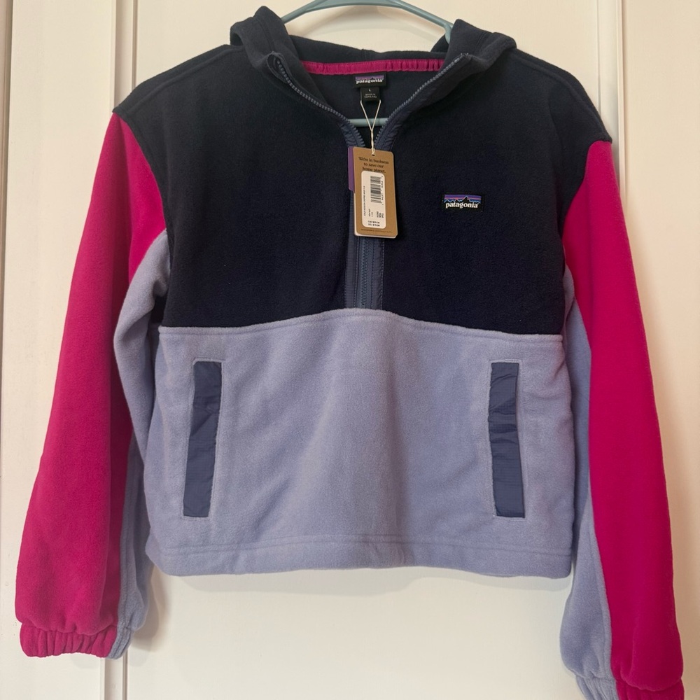 Patagonia Girls Microdini Cropped Hoody Pullover